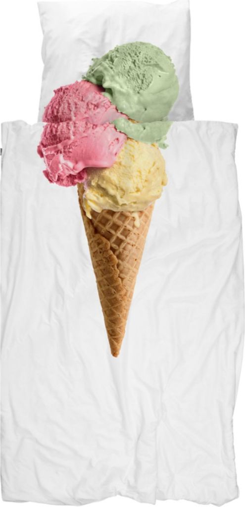 Snurk Bettwäsche-Garnitur Ice Cream Größe 135 x 200 cm inkl. 1 Kissenbezug 80 x 80 cm