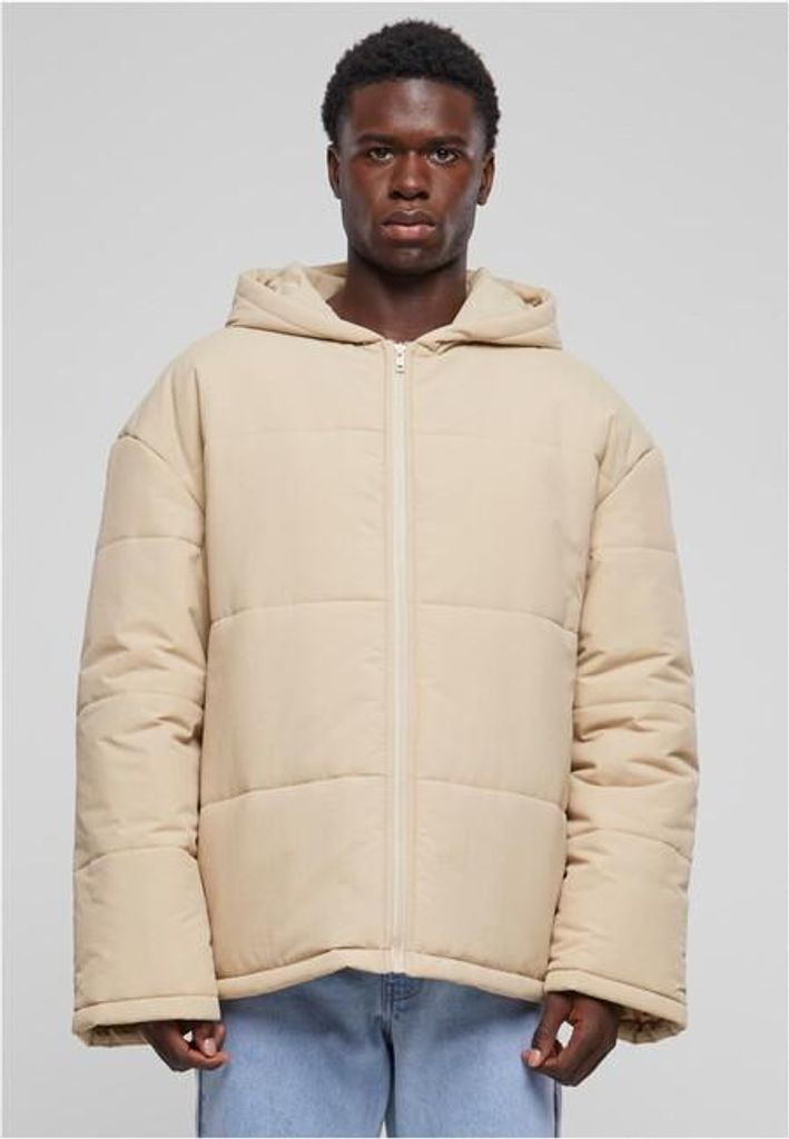 Urban Classics - Herren Hooded Block Puffer Jacke - WETSAND - S