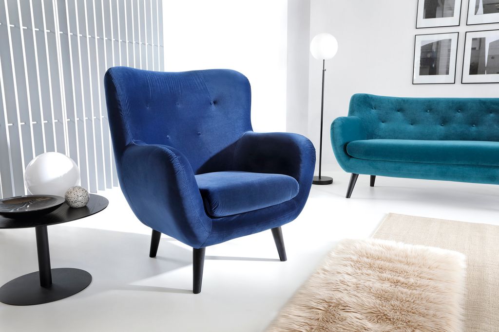 "George" Eleganter Retro-Sessel, Farbwahl verfügbar