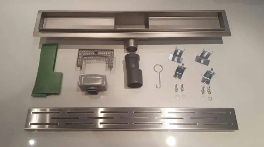 Glaswerk Westfalen- 90cm canale doccia in acciaio inox+3xslot