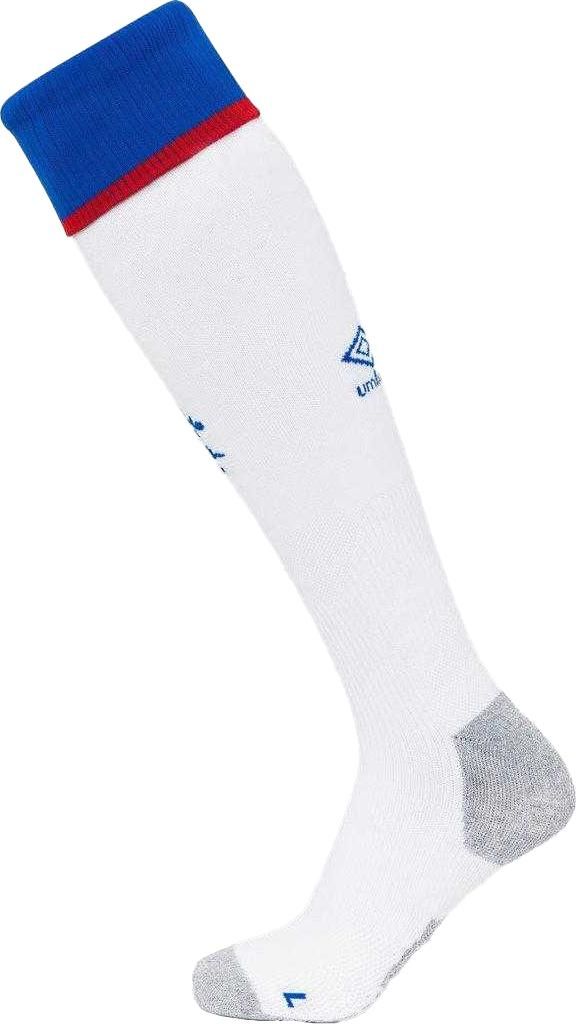 Umbro - "25/26" Auswärtssocken für Herren UO2673 (39 EU - 43 EU) (Brillantes Weiß/Lapislazuli/Flammen Rot)