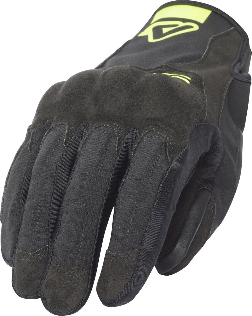Gants Moto Homme ACERBIS CE SCRAMBLER Homologués Cuir Noir Jaune XXL