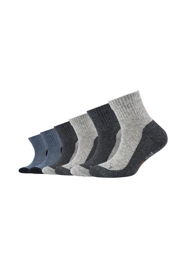Camano Kindersocken im 6er Pack Pro Tex in toller Verarbeitung dark grey melange 31-34