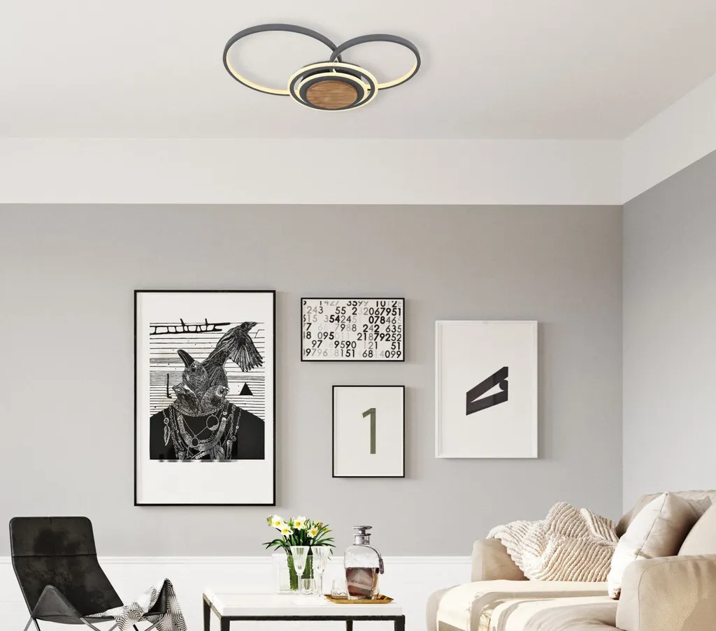 Globo Plafonnier Métal Graphite 1xLED - Luminaire Design Moderne