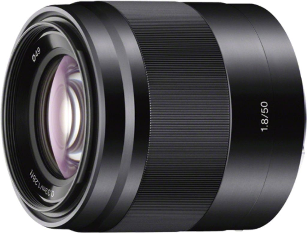 A studio shot of a camera lens.