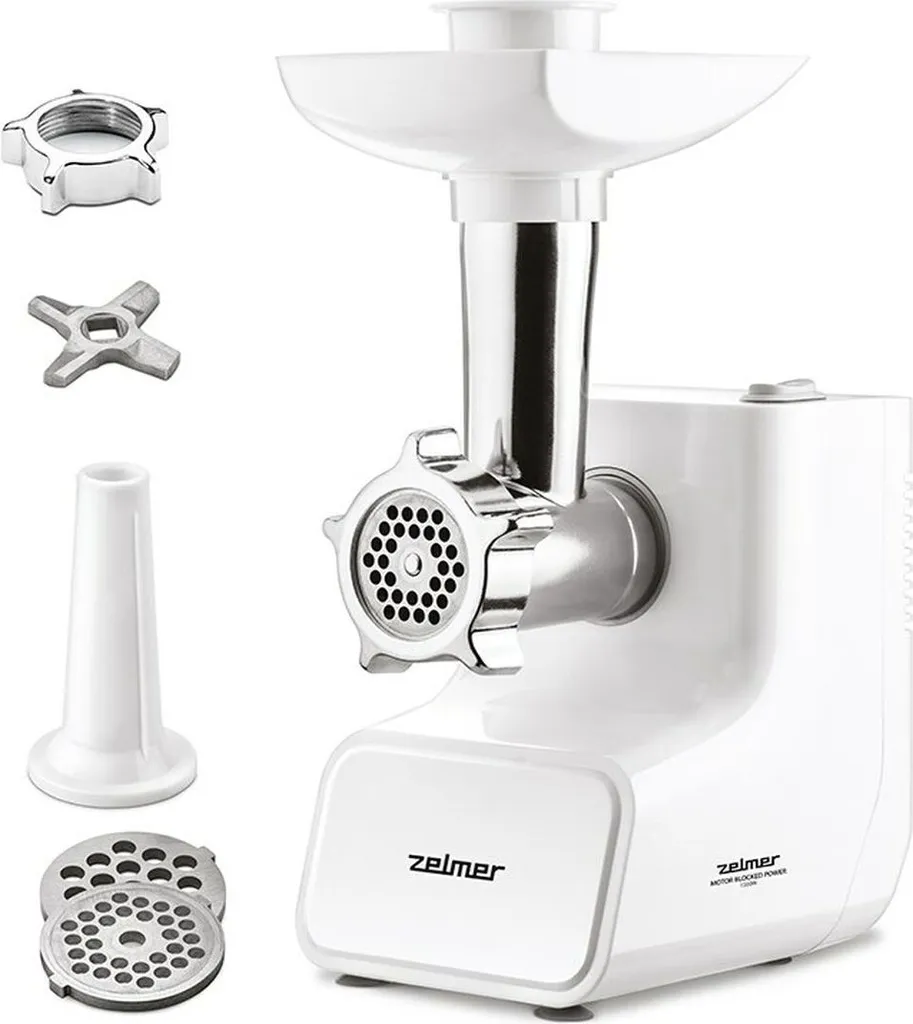 Zelmer ZMM3511B Hachoir puissant 1500 W avec accessoires métal argent