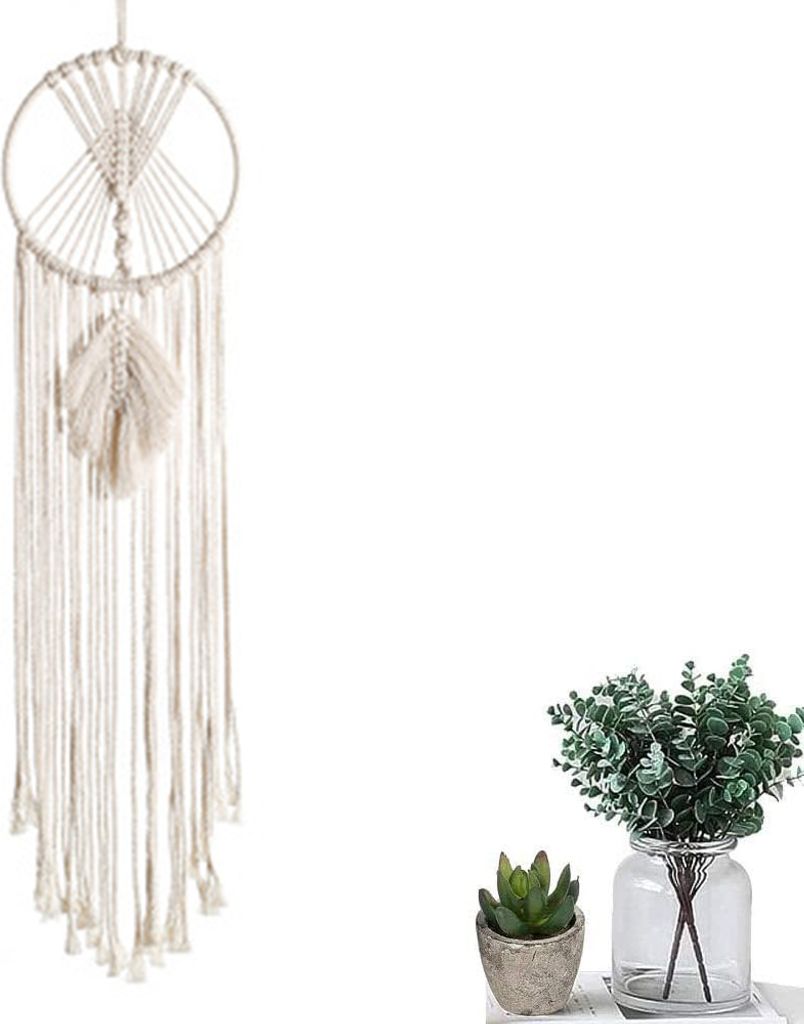 Wandteppich, handgewebter Traumfänger im Boho-Stil, ideal für Hochzeiten, Zuhause oder Schlafzimmer.
