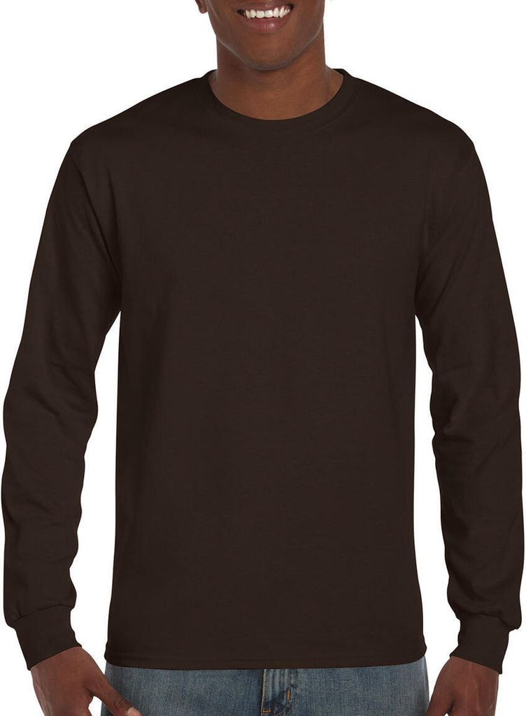 Gildan 2400 | Ultra Baumwolle Long Sleeve Herren T-Shirt - Farbe: Dark Heather - Größe: L