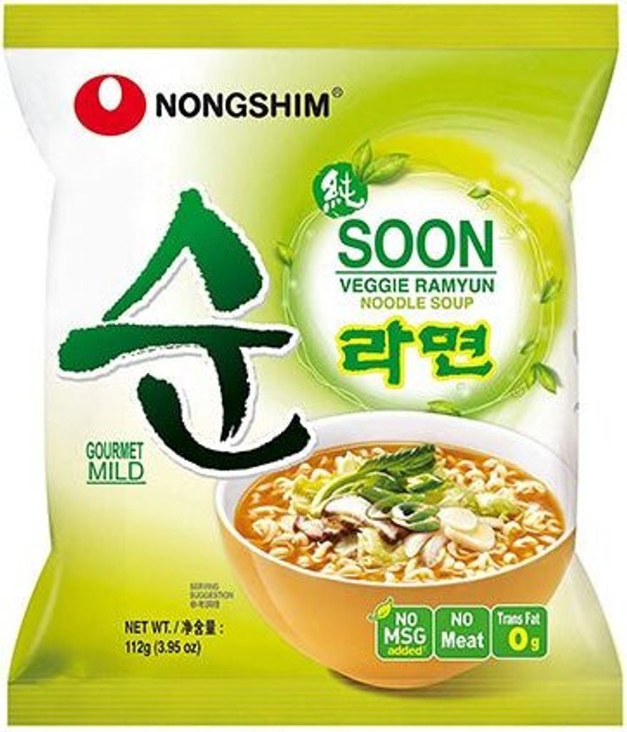 Soupe instantanée végétarienne Soon Veggie Ramyun 112 g - Image du produit 