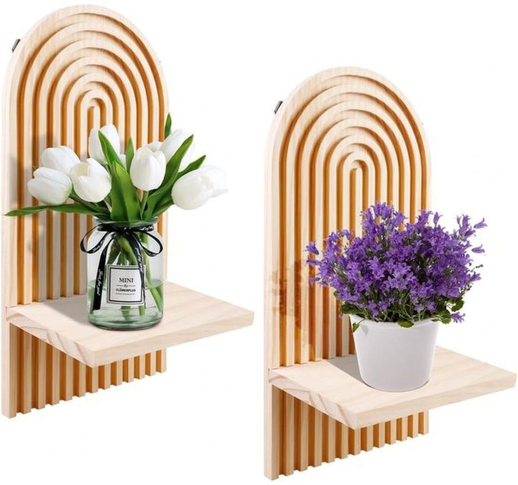 Houten wandpanelen ohne Bohrungen für eine stilvolle Boho-Einrichtung
