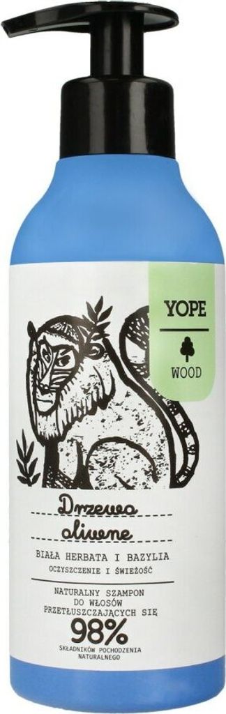 YOPE Natürliches Shampoo für fettiges Haar Olivenbaum 300ml