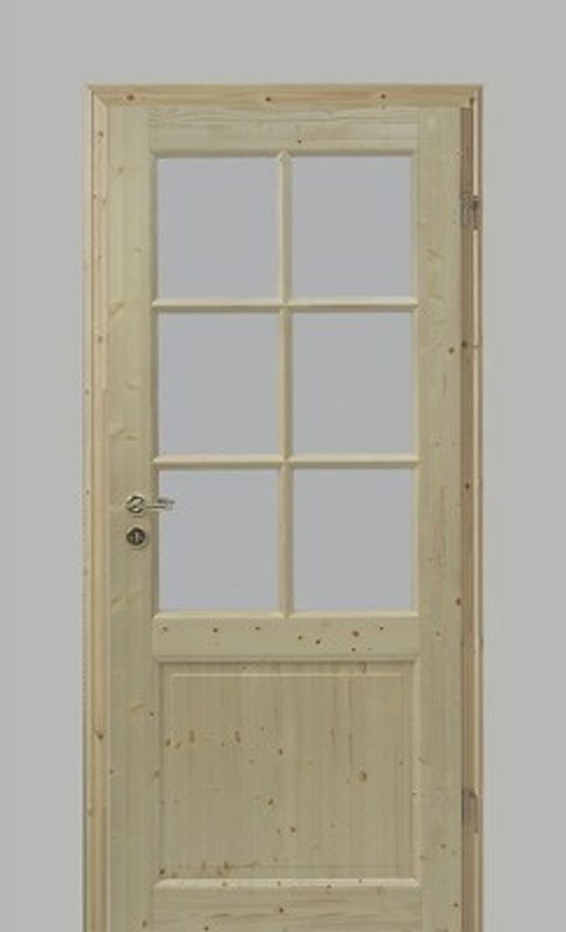 Pertura Landhaustür Fengur Fichte 73,5x198,5 cm Rechts 02/SP6 (ohne Glas)