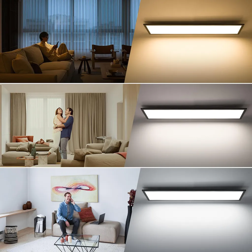 Panneau LED salon et bureau 30W - Intensité réglable par télécommande - 4