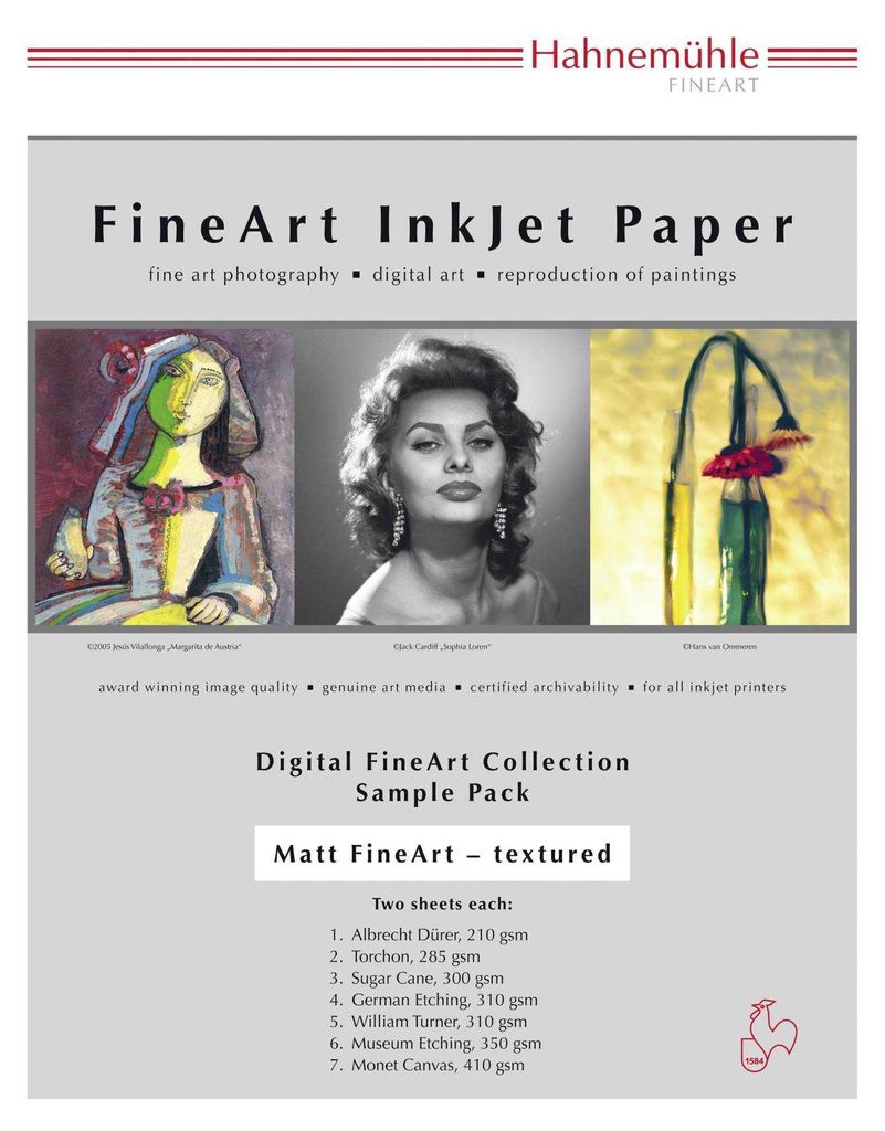 Hahnemühle Sample Pack Matt FineArt Textured, Matný, Obrázek produktu 