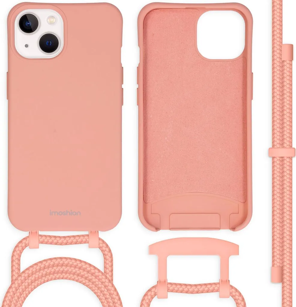 Cover iMoshion per iPhone 13 Peach | Protezione Shockproof con Corda