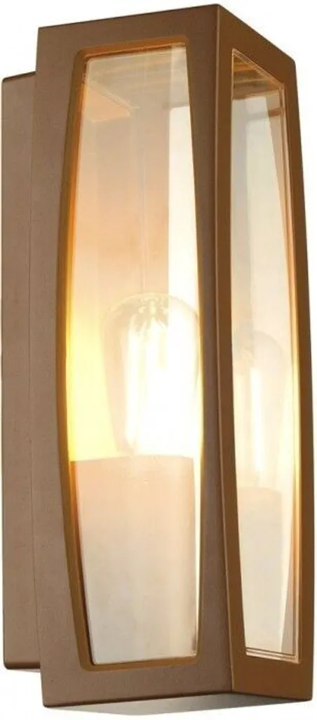 Lanterne murale extérieure Meridian Box E27 carrée finition rouille