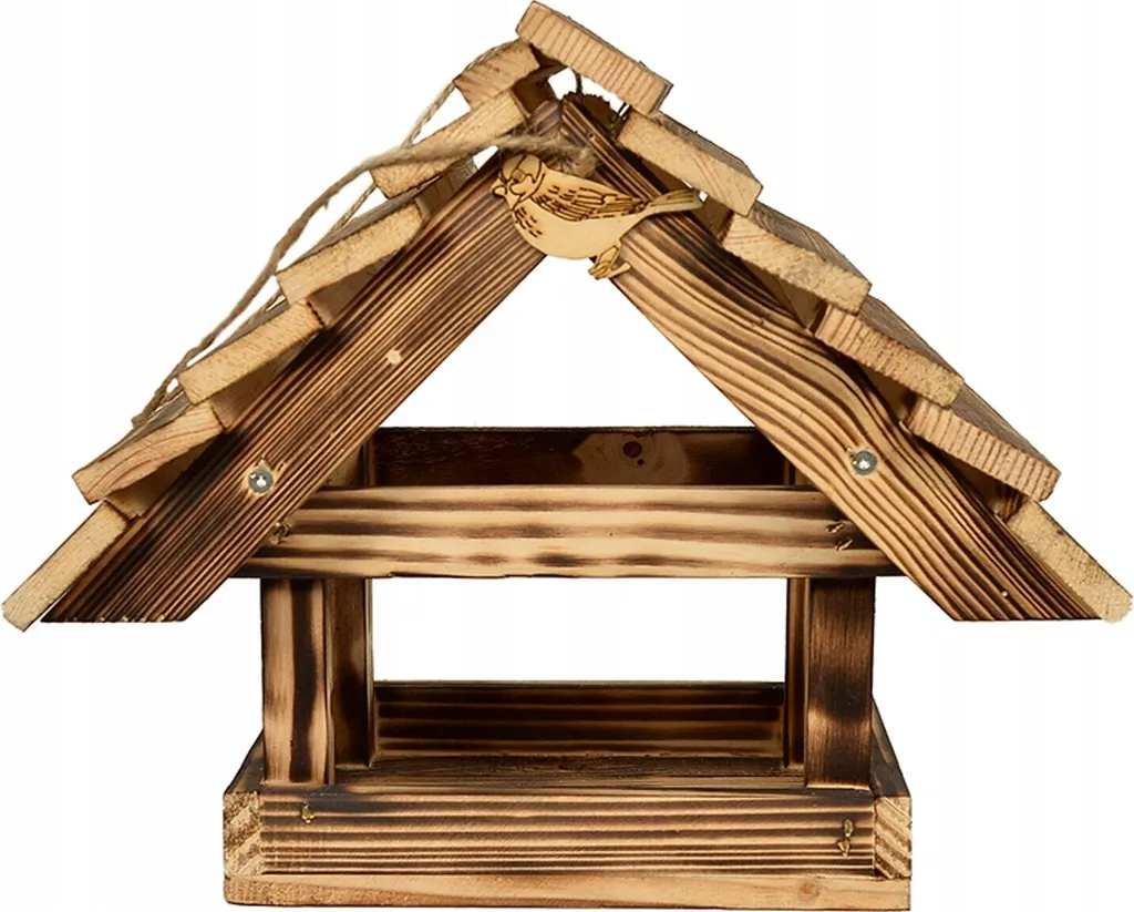 Mangeoire oiseaux jardin bois XXL 30x25 cm pour nourrir les mésanges