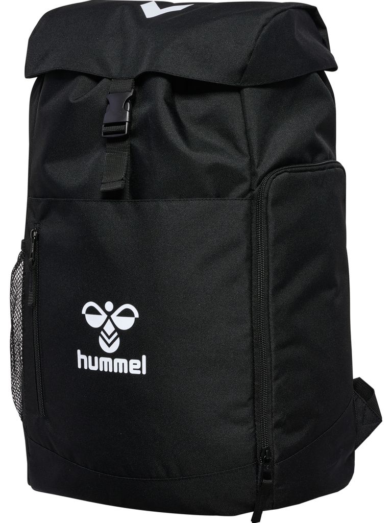 A black Hummel backpack is shown against a white background.