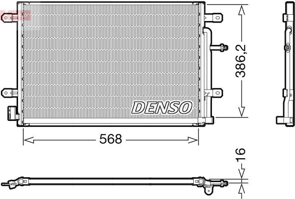 DENSO DCN02038 - OE 8E0260401E Klimakondensator für A4 (8H), A4 (8E), A4 (8K)