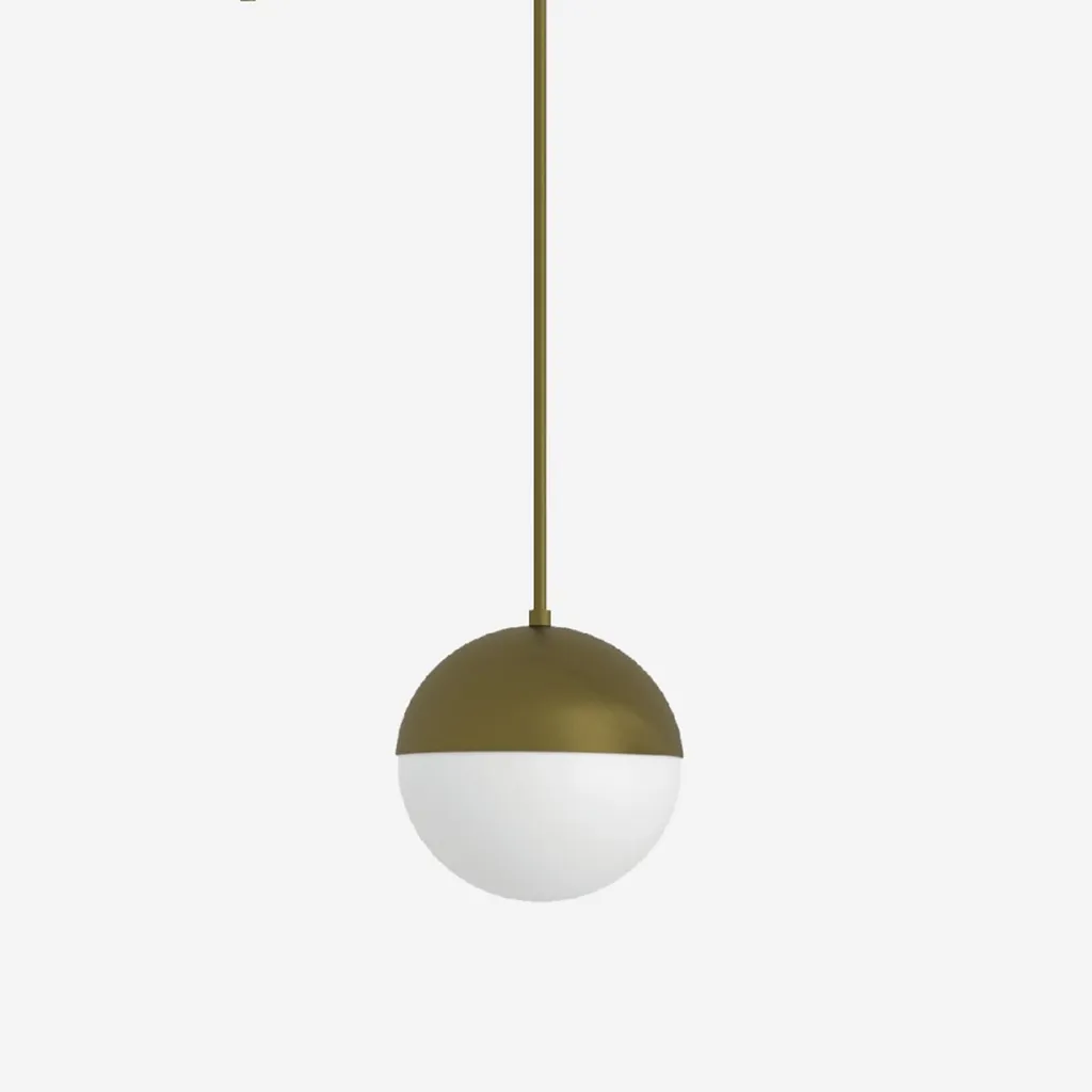 Suspension E27 Lucis Semiluna verre noir opale, éclairage design 60W