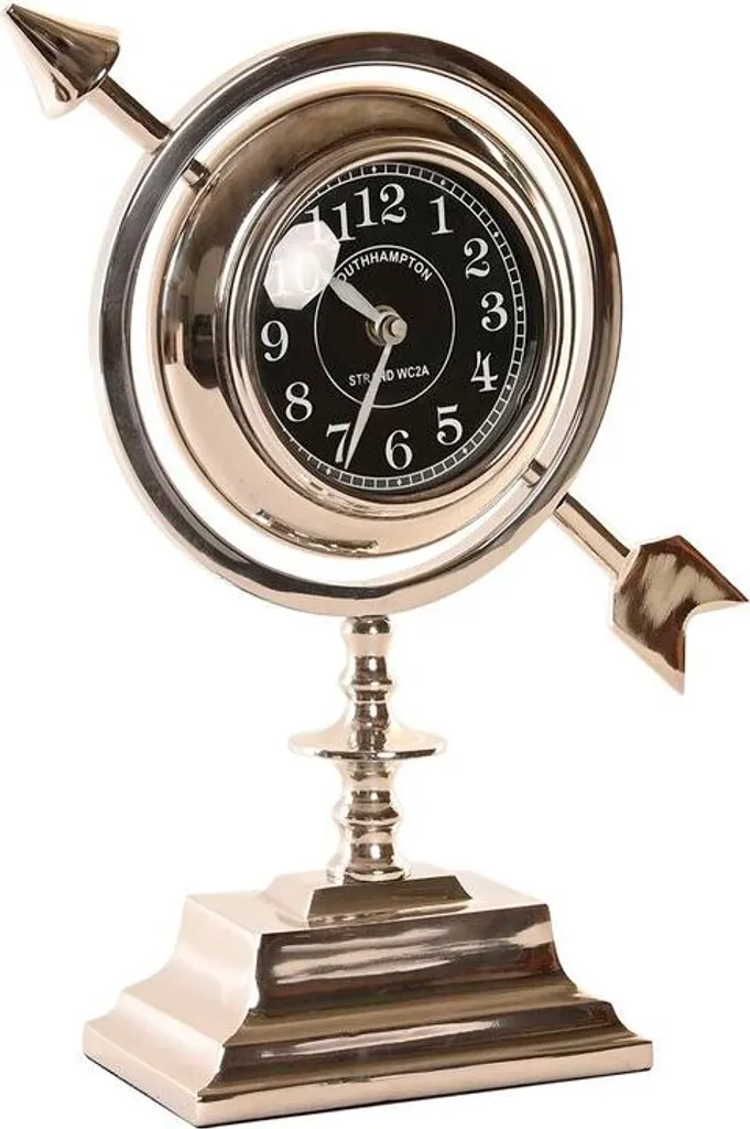 Horloge de Table en Aluminium Argent 30 cm DKD Home Decor Ultra Design