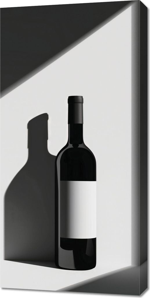 Bild 50x100cm Weinflasche
