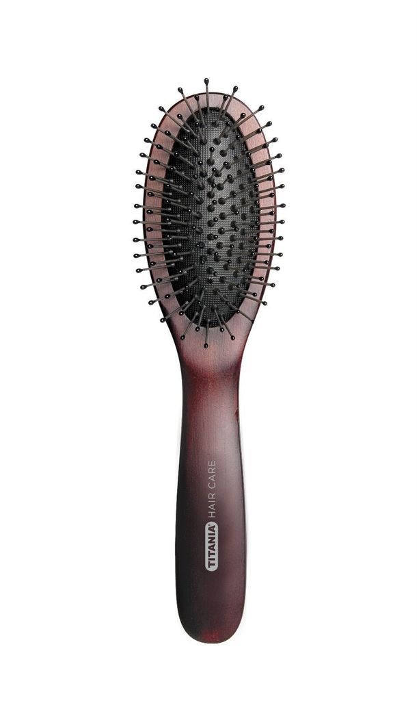 Titania Drahtmassagebürste klein Holz Dunkel