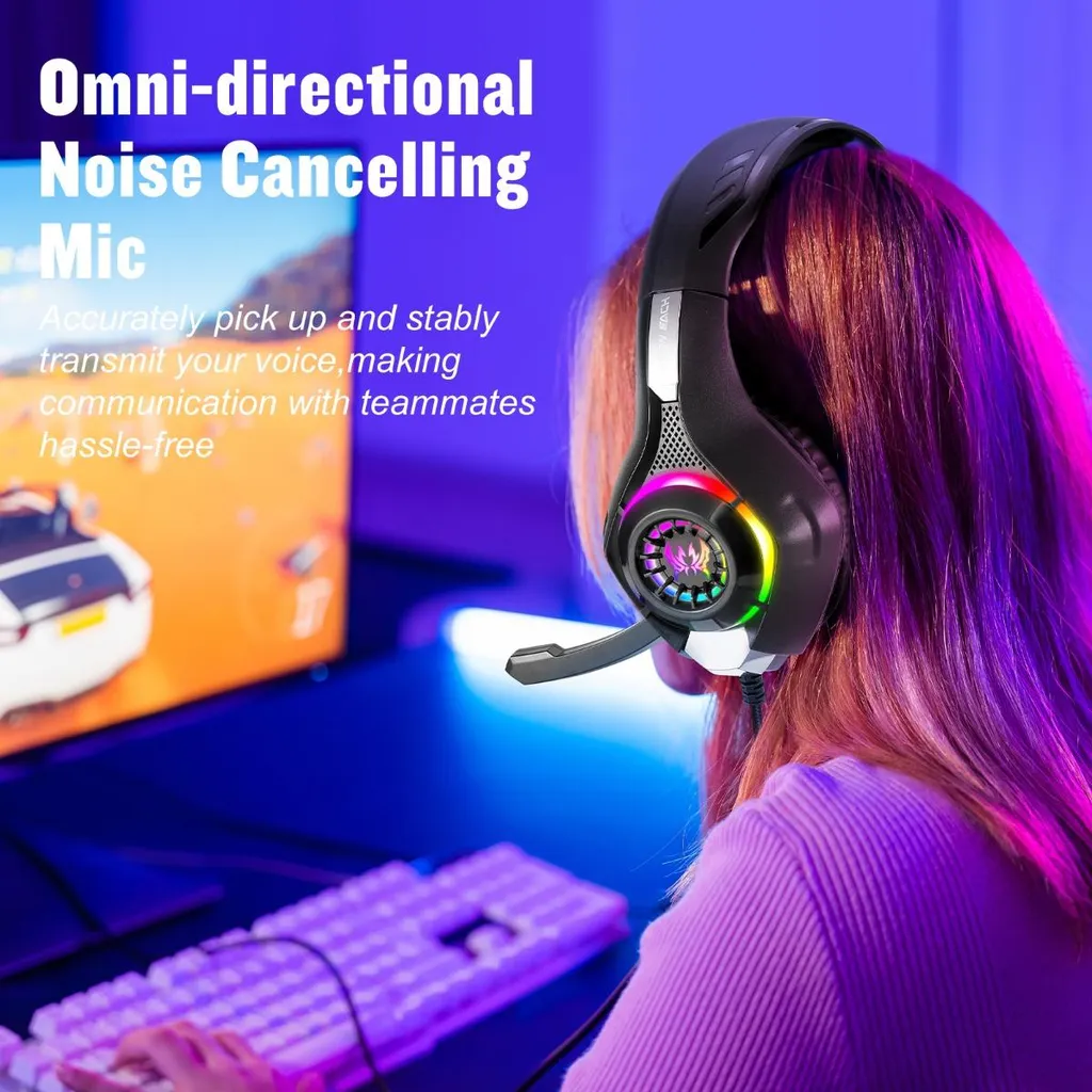 Casque Gamer Anti-Bruit Passif RGB Noir - Fini la Latence sur Console - 3