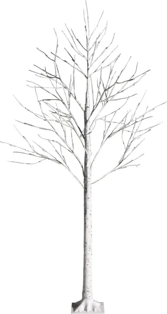 Décoration de Noël moderne : Bouleau lumineux 180 cm 96 LED blanc chaud