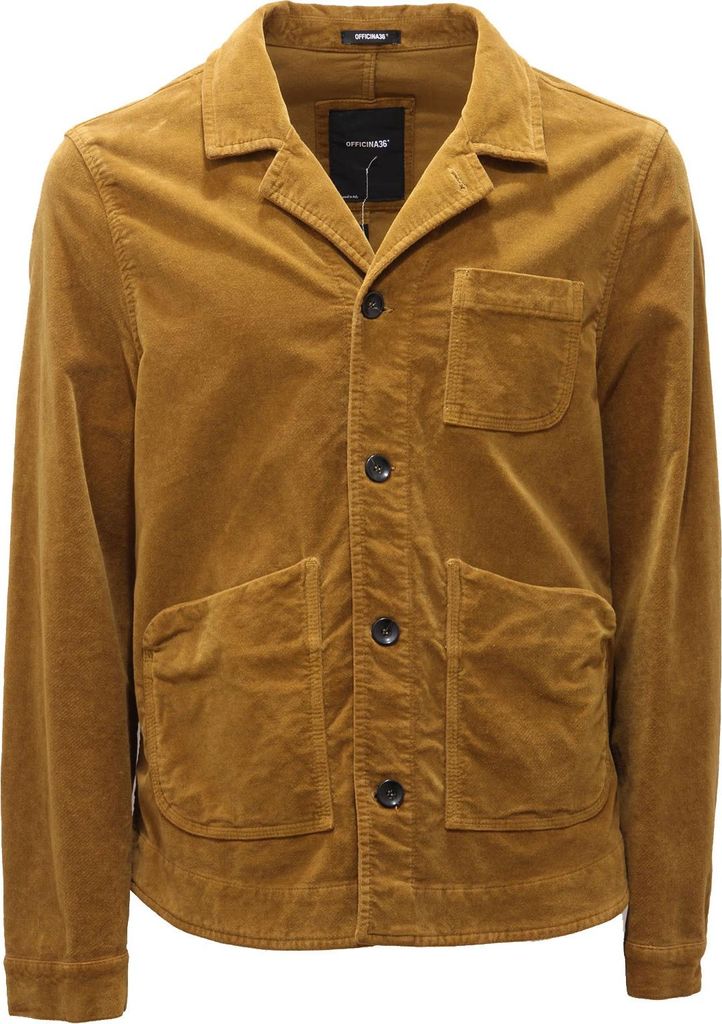 3267AF giacca uomo OFFICINA36 dark mustard velvet jacket man