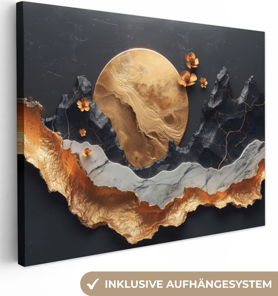 Wandbilder wohnzimmer 80x60 cm - Abstrakt und Modern - Produktbild 