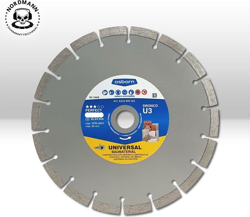 Diamanttrennscheibe 115 mm U3 Universal Baumaterial