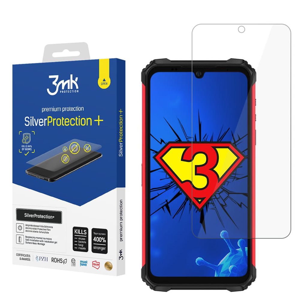 3mk Display Antimikrobielle Schutzfolie SilverProtection+ für Ulefone Armor 8 0,21mm Self-Heal