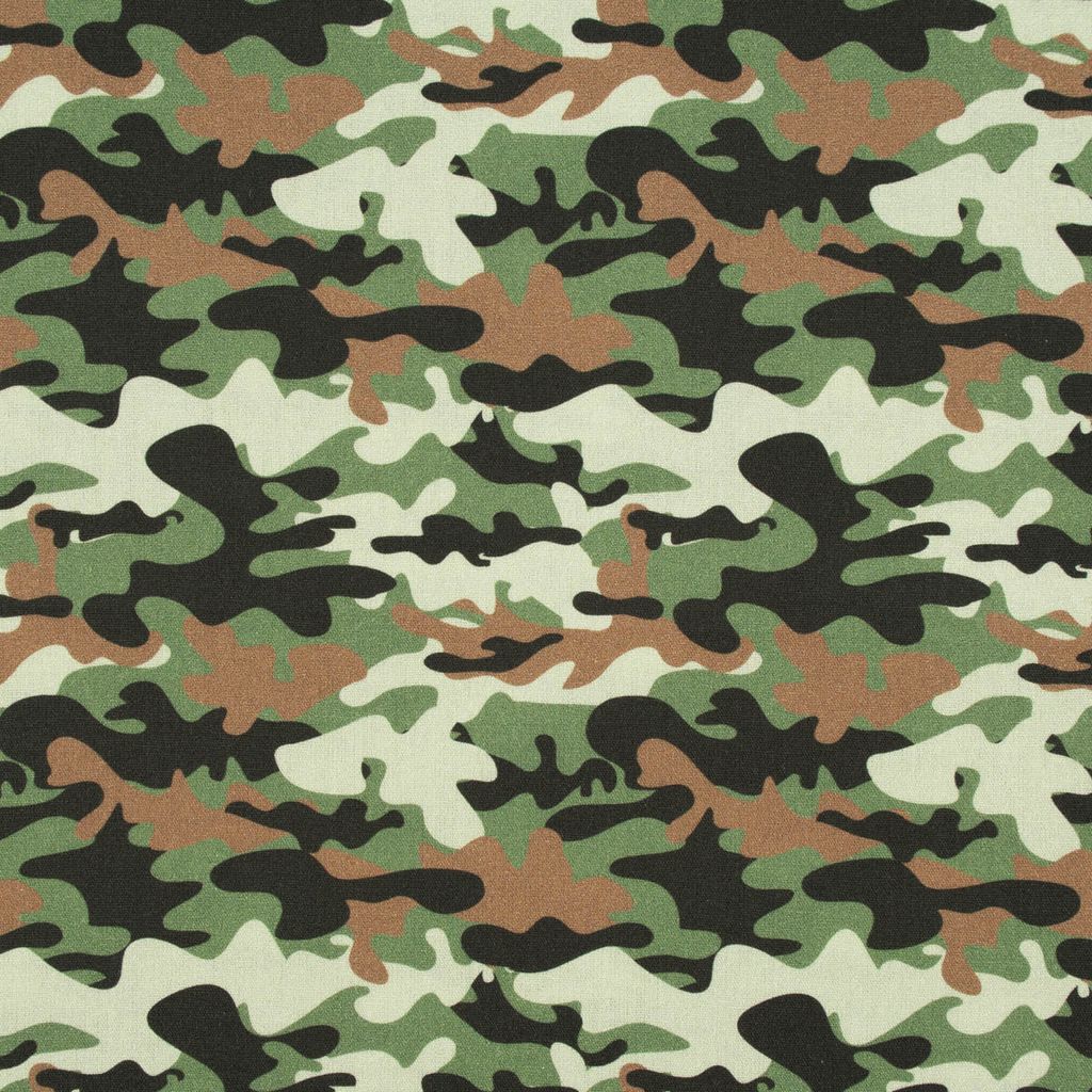 Baumwollstoff Meterware We Camouflage grün 1,47m Produktbild 