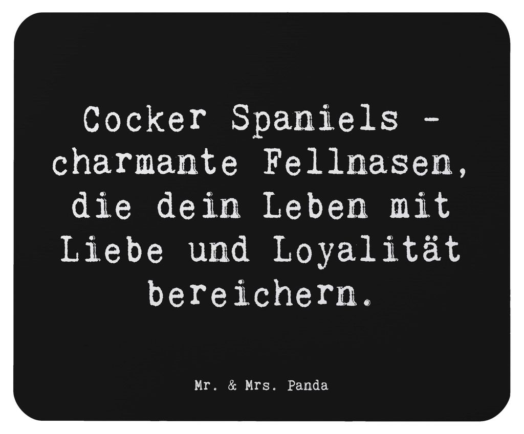 Mr. & Mrs. Panda Mauspad Spruch Cocker Spaniel Liebe - Schwarz - Geschenk, Mouse Pad, mousematte, Hund, Mousepad, loyal, laptop, Hundeliebhaber, ve...