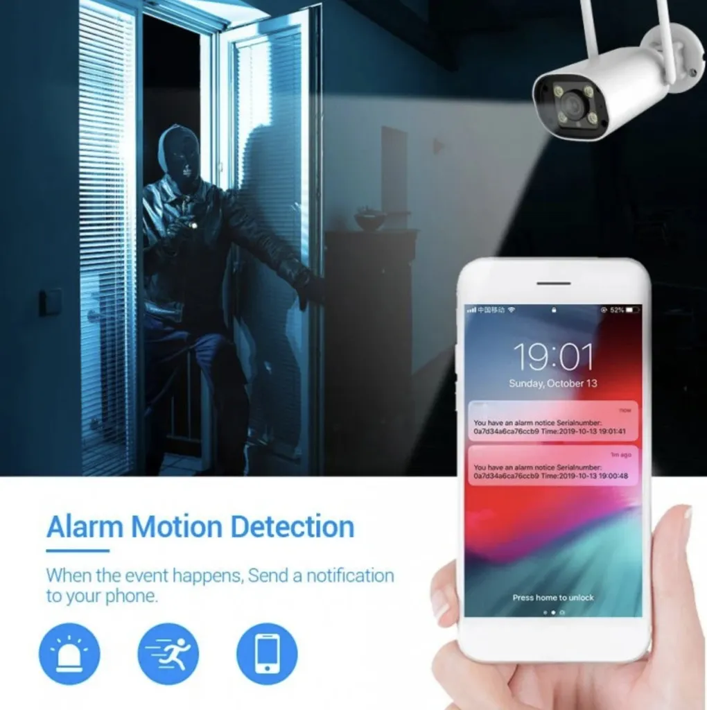 Caméra de surveillance extérieure WiFi BOT NA5 4MP Haute Définition IP66 - 8