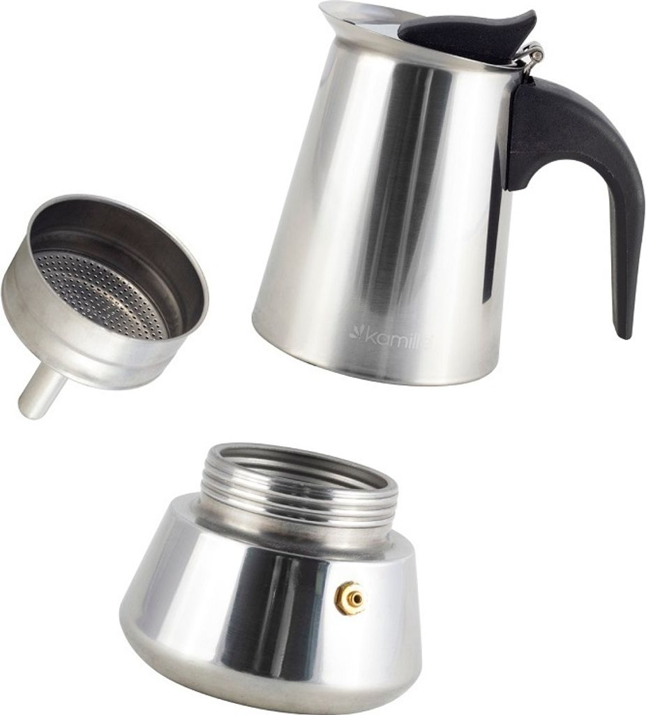 Kaffeemaschine 200 ml aus Edelstahl KAMILLE KM-0550
