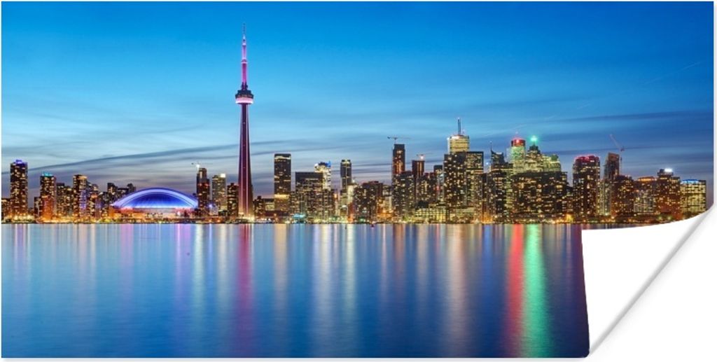 MuchoWow® Poster Skyline von Toronto in Kanada am Abend Produktbild 