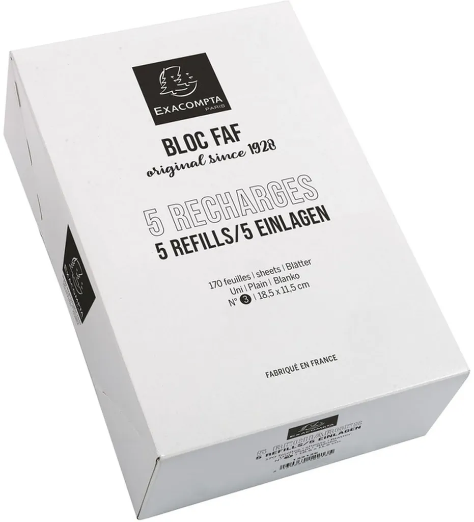 Ricariche Professionali per Bloc FAF N°3 | Carta Bianca 18,5x11,5 cm