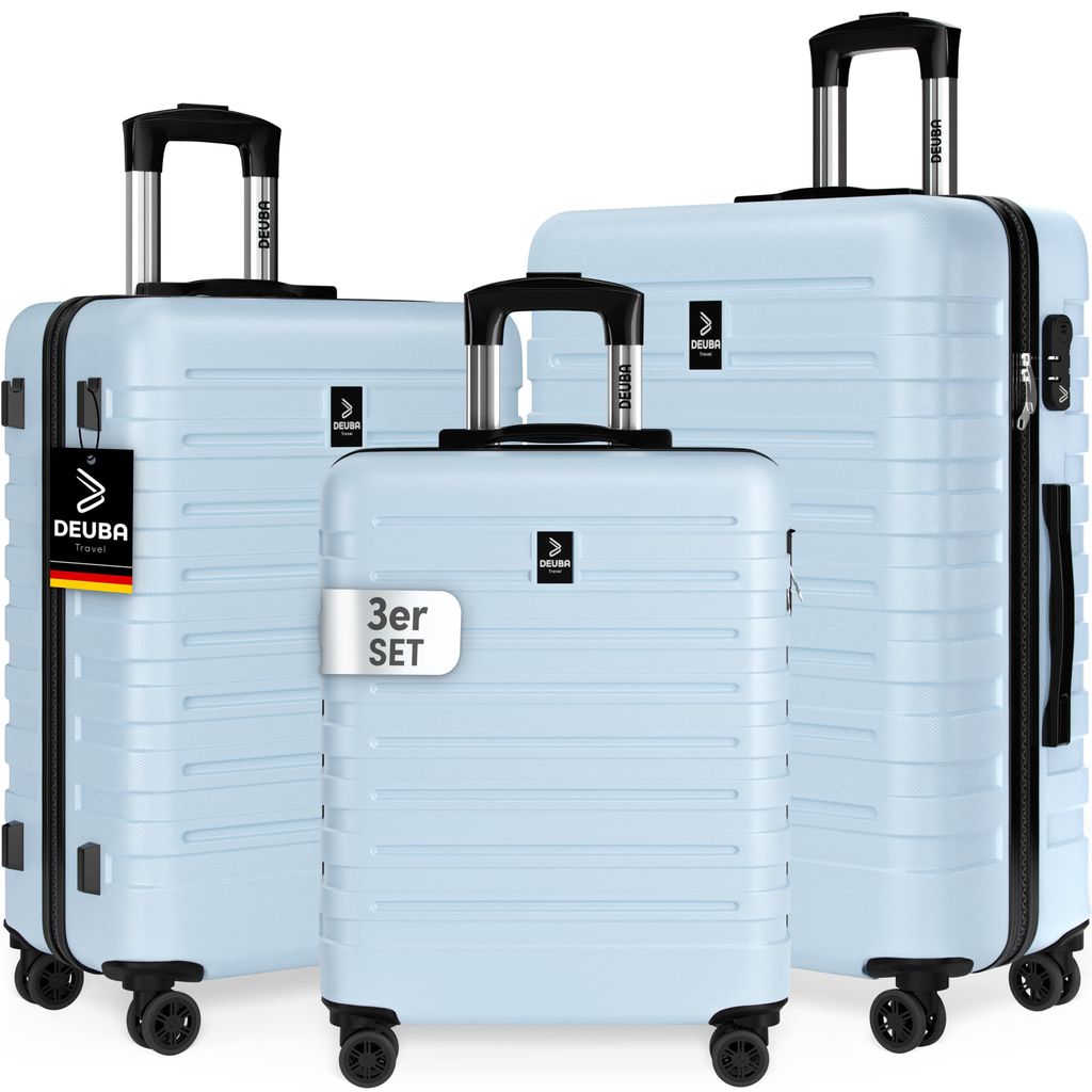 DEUBA® TRAVEL Koffer Set 3tlg 55x40x20 Sicherer Stauraum Produktbild 