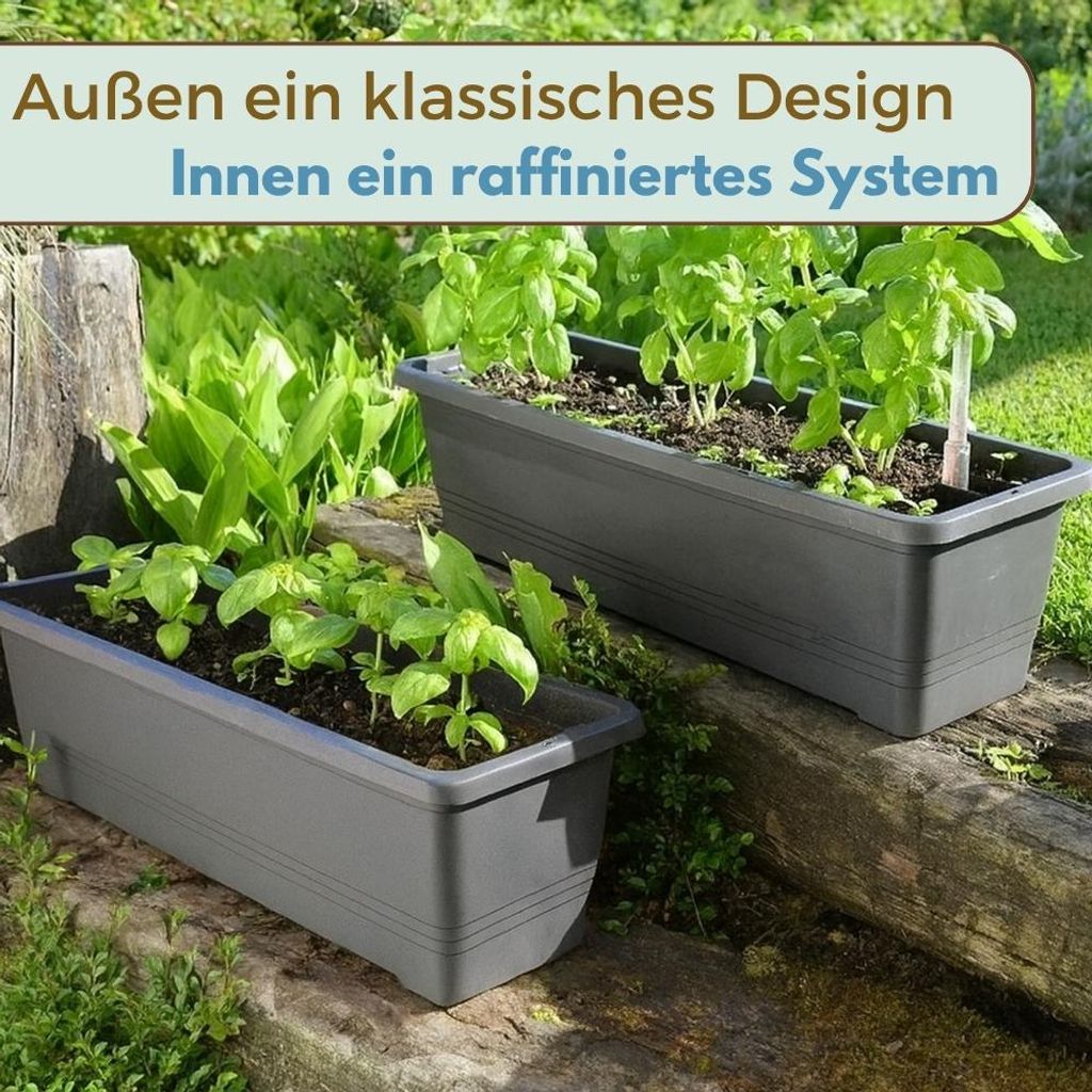Blumenkasten Balkon 80 cm Balkonkasten mit Halterung