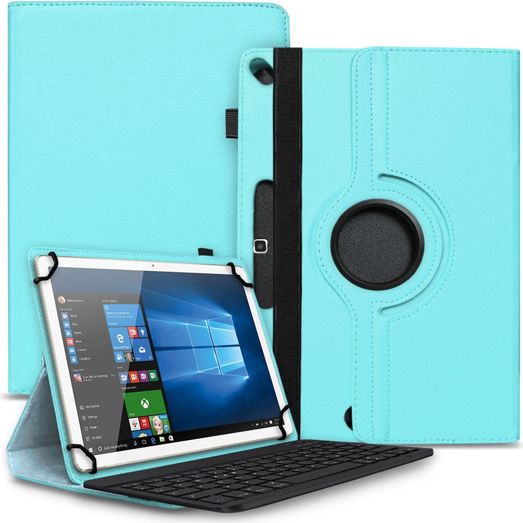 Tablet Tasche für Teclast P33 T50 T45 T40 Hülle Bluetooth Tastatur 360 DrehbarFarben:Türkis