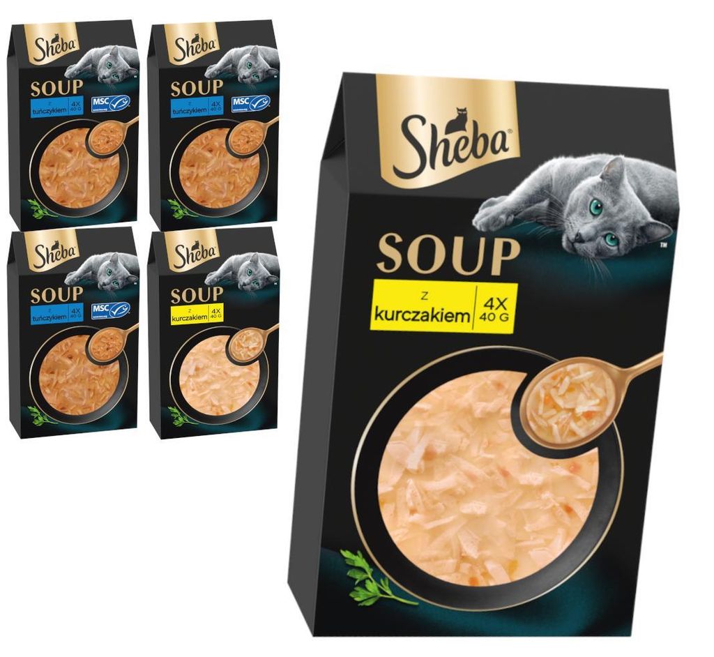 Sheba Soup Geschmacksmischung 20x40g Nassfutter in Sauce Produktbild 