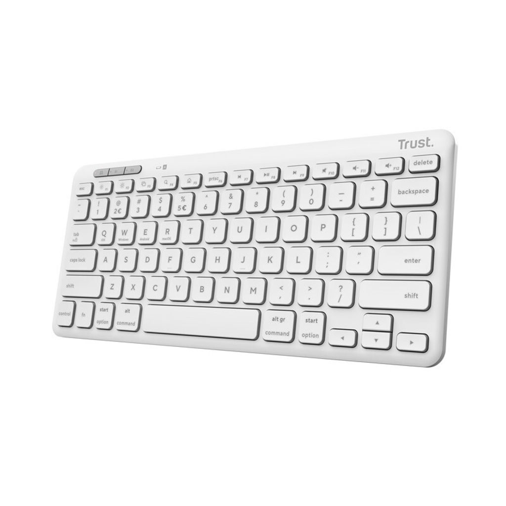 TRUST Trust Lyra Tastatur Universal RF Wireless + Bluetooth QWERTY US Englisch Weiß