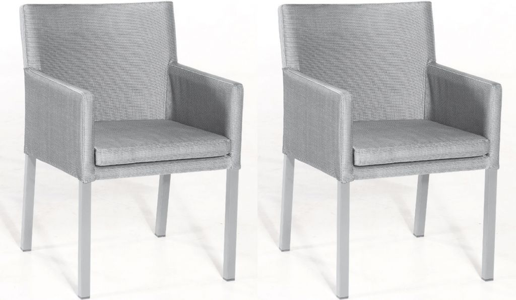 Sonnenpartner 2er-Set Sessel Gartensessel anthrazit Aluminium mit Textilen