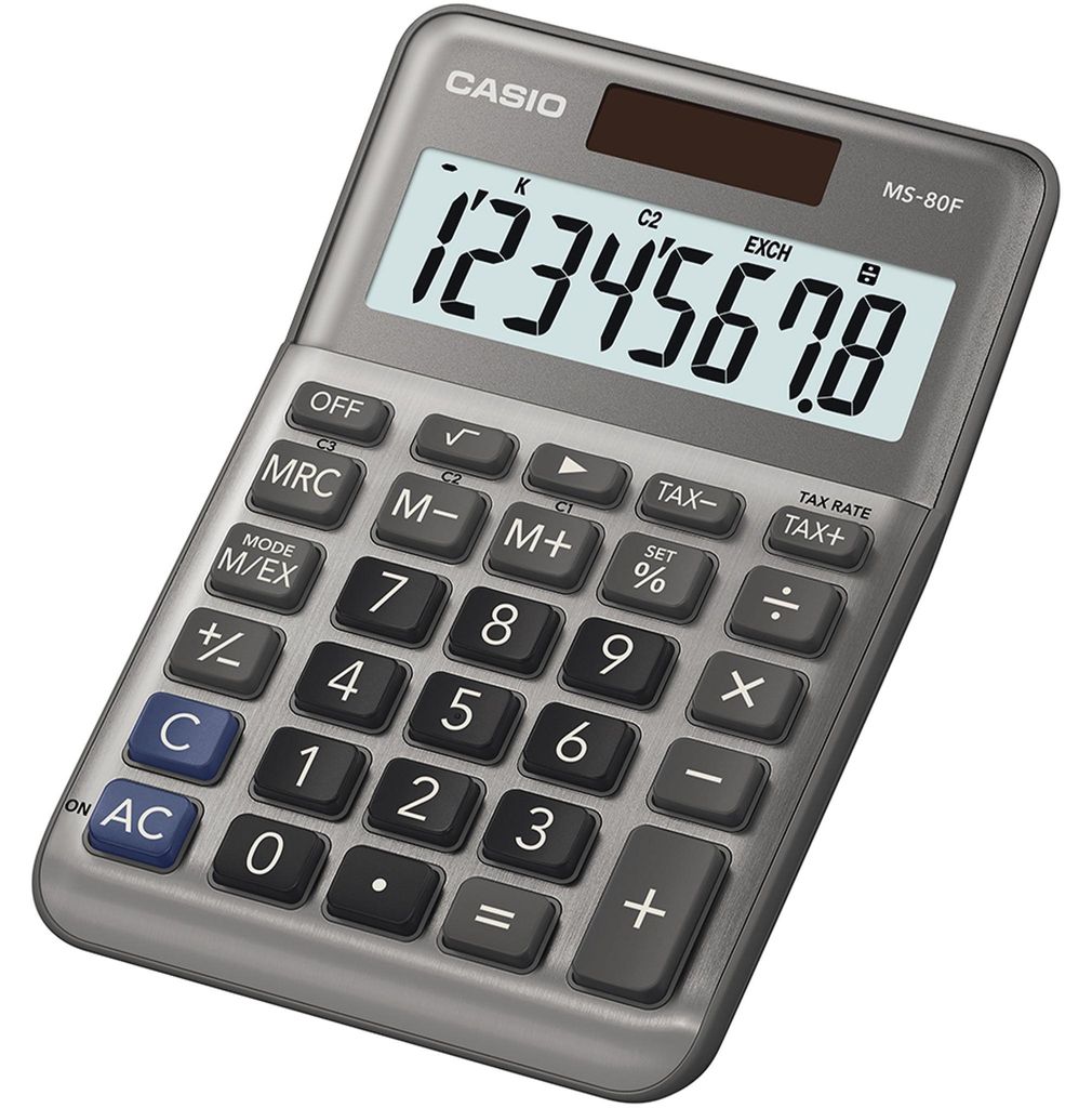 CASIO Tischrechner MS-80F 8-stellig silber