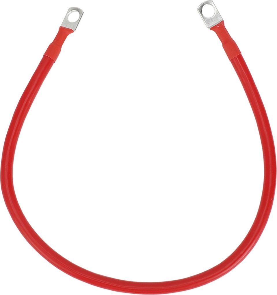 1 Stk. Batterie-Wechselrichterkabel 6 AWG Gauge 1,5FT 5/16" Lug Batteriekabel Universal für Auto Fahrzeug Boot Wohnmobil Solar verzinntes Kupfer Rot