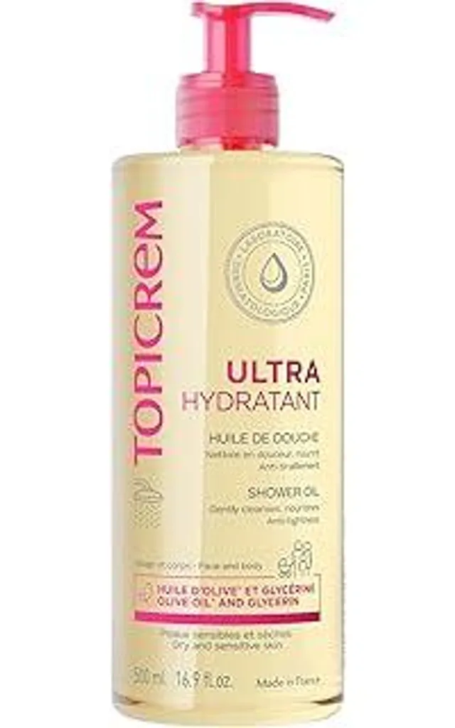 Topicrem - Ultra-idratante, olio doccia - deterge, nutre, protegge - Gel doccia per viso e corpo per pelli sensibili, pelli secche, neonati, bambini e adulti - Prodotto in