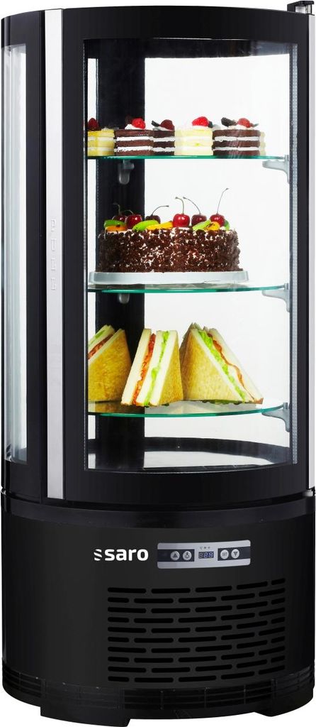 SARO Kuchenvitrine schwarz Modell MATILDE