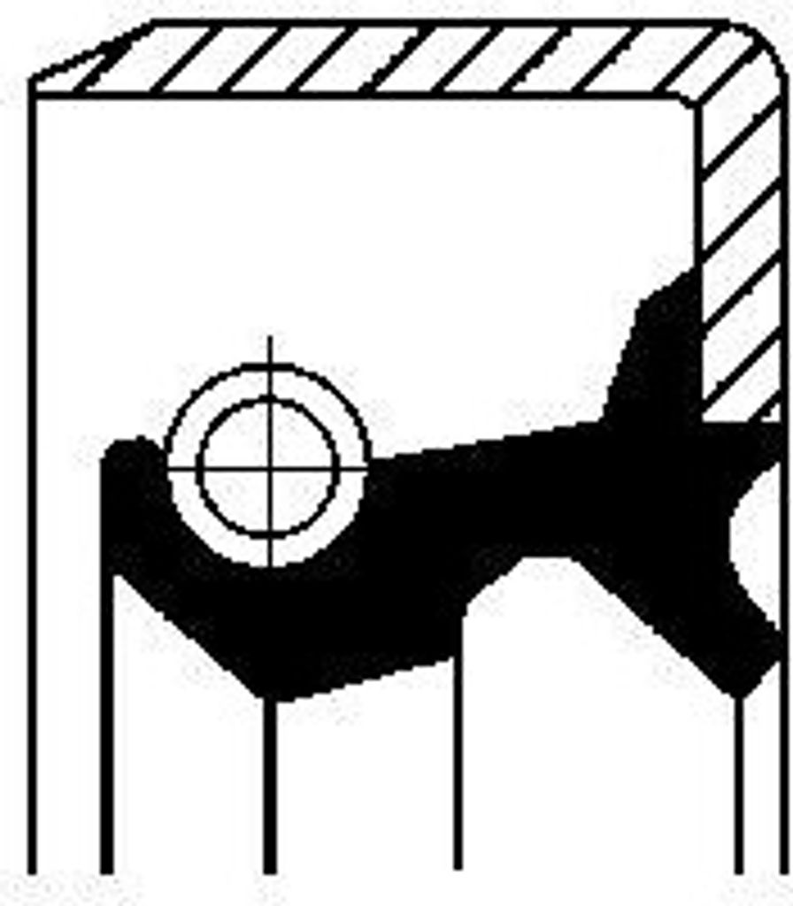 CORTECO Wellendichtring Differential 12013179B Antriebsachse NBR (Nitril-Butadien-Kautschuk)